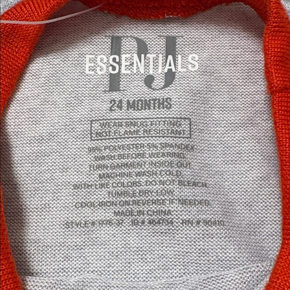 Essentials Gray and Red Pajama Set - Picture 3 of 5